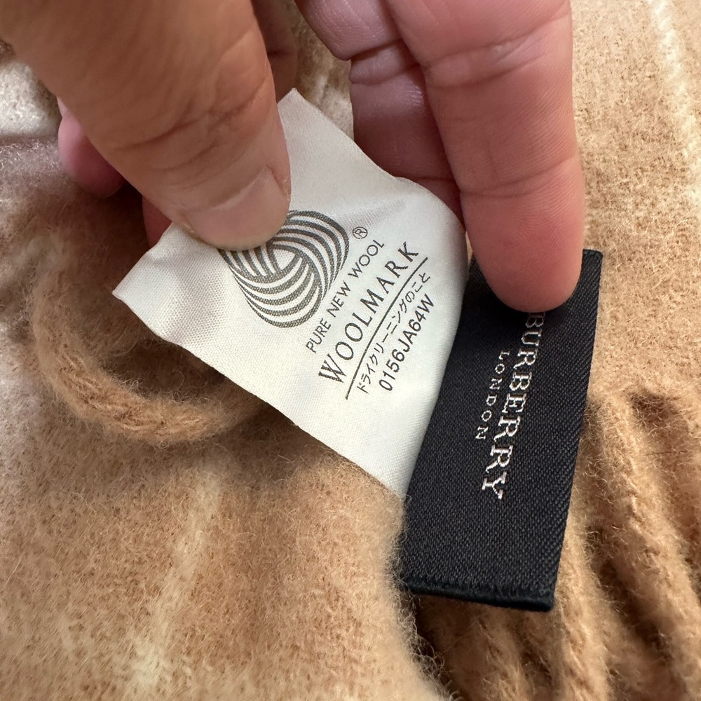 Burberry Beige Check Scarf - Picture 4 of 4